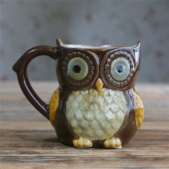 3D Cute Cartoon Owl Mug