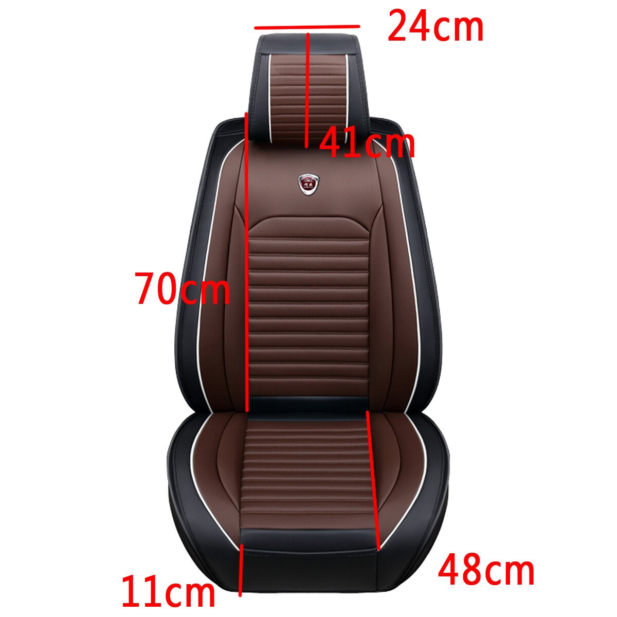 PU Leather General Car Seat Waterproof Mat Covers Breathable Luxury Cushion Car Seat Protector Cover Fits For Four Season(1PC)