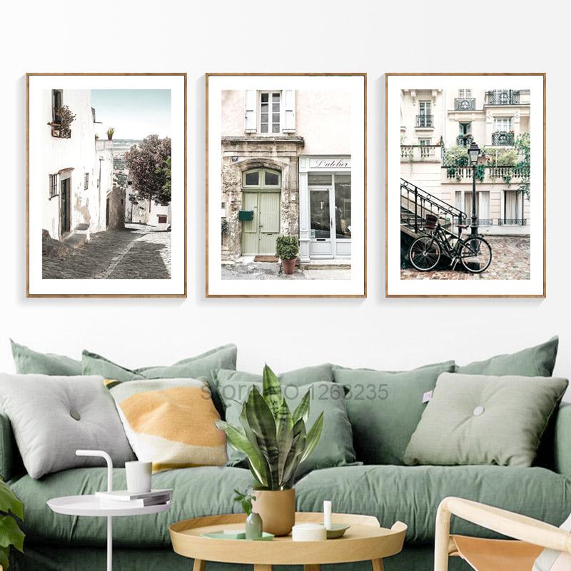 British Architecture Nordic Poster Streetscape Wall Art Canvas Prints Unframed