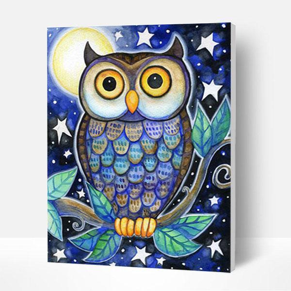 Paint by Number Kit   -- Cartoon Owl Deco26