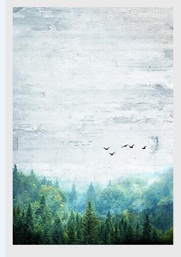 Nordic Style Poster Forest Wall Art Canvas Prints Unframed