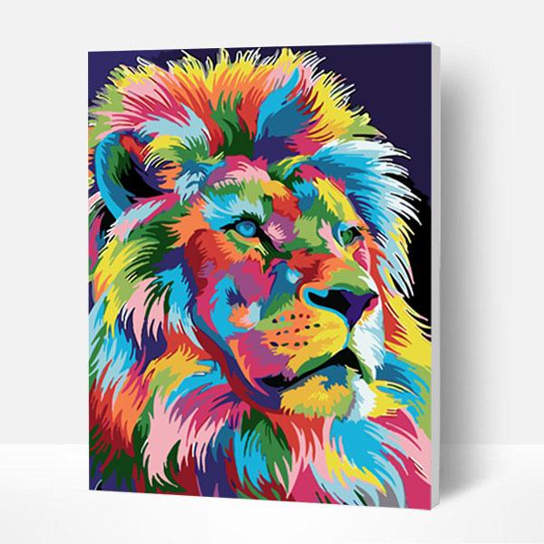 Paint by Numbers Kit - Colored lion Deco26