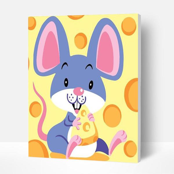Paint by Numbers Kit for Kids - Mouse Love Cheese Deco26