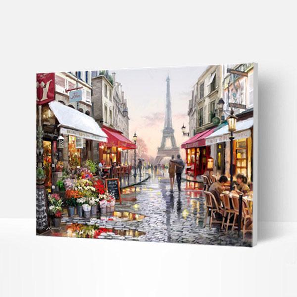 Paint by Numbers Kit - Rainy Paris Street Deco26
