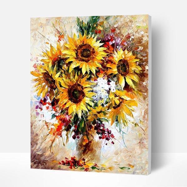 Paint by Numbers Kit - Red Sunflower
