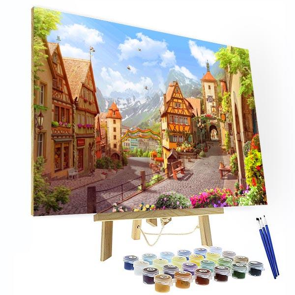 Paint by Numbers Kit -  Peaceful Town Deco26