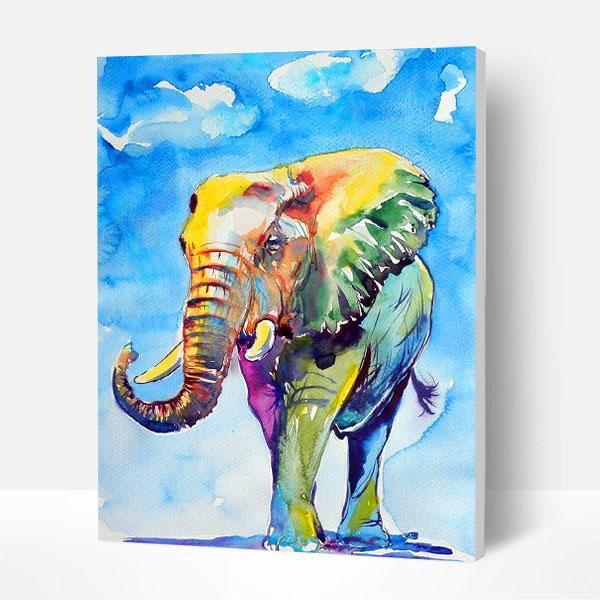 Paint by Numbers Kit -  Painted elephant Deco26
