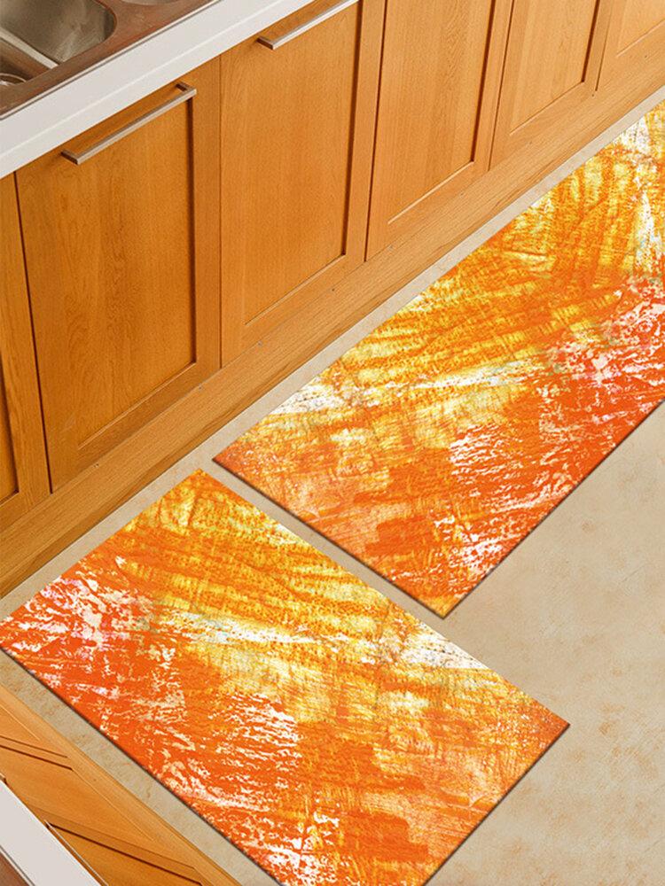 Watercolor Painting Pattern Soft Anti-slip Door Blanket Rug Carpet Kitchen Floor Mat Indoor Outdoor Decor