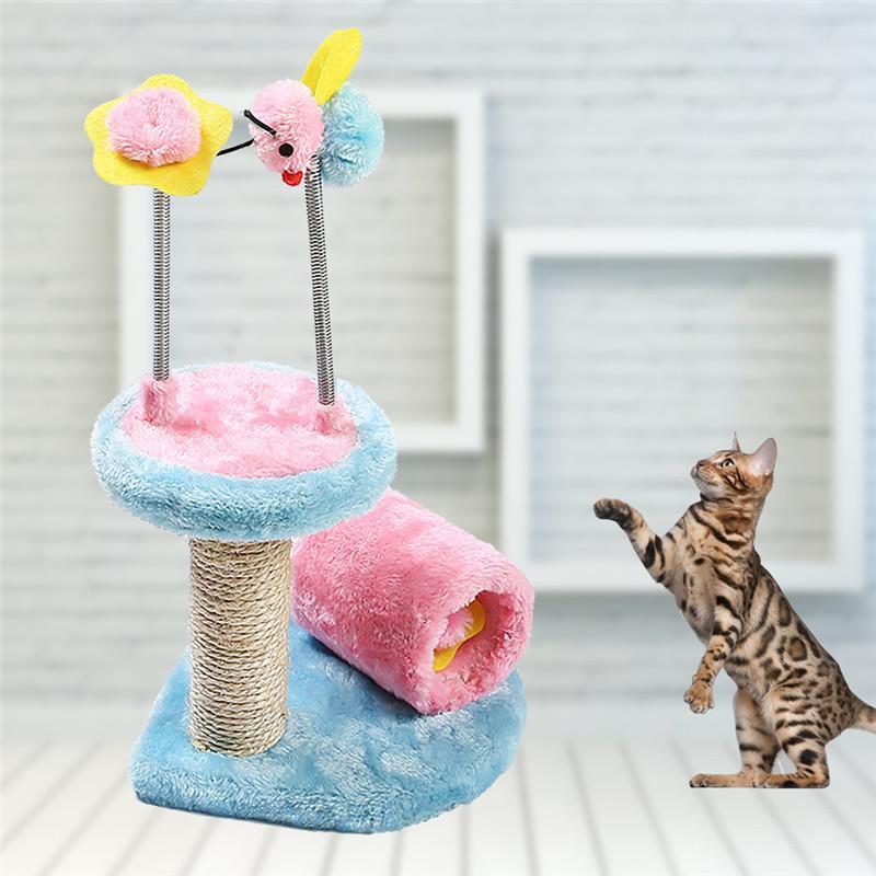Cat Climbing and Jumping Scratch Board Pillar Toy