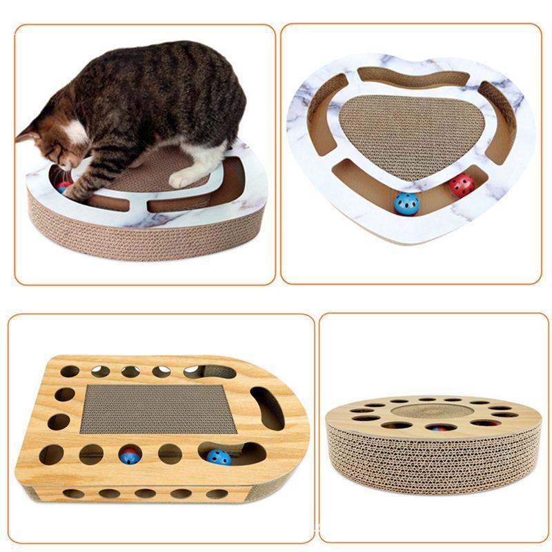 Cat Round Scratch Board Puzzle Treasure Toy