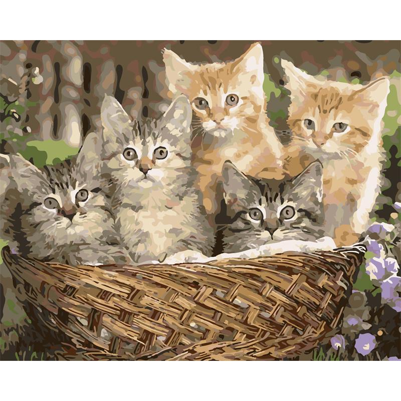 Cats Wall Decor Canvas Painting By Numbers