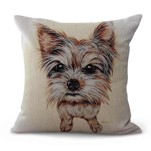 Creative Colorful Cute Dog Cushion Cover