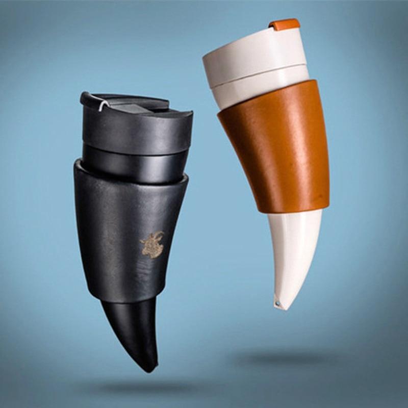 Creative Goat Horn Shape Thermos Flask