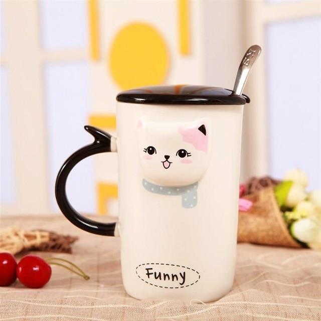 Cute 3D Cat Moods Cup