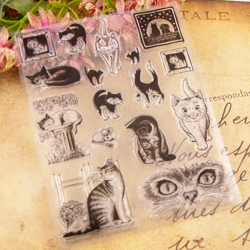 Cute Cat Clear Stamps