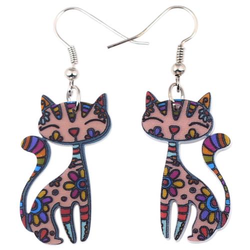 Drop Cat Dangle Earrings