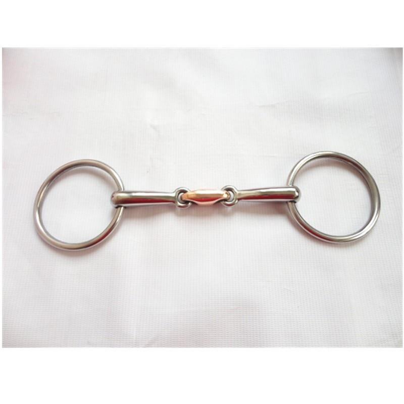 Horse Snaffle Bit Mouthpiece With Elliptical Copper Link