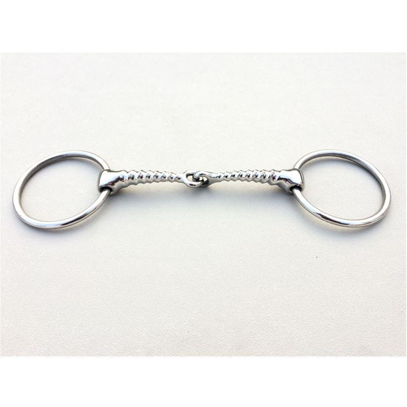 O-Ring Snaffle Corkscrew Jointed  Horse Bit Mouthpiece