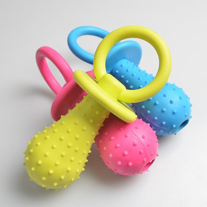 Pacifier Shape Dog Teething Chew Toy