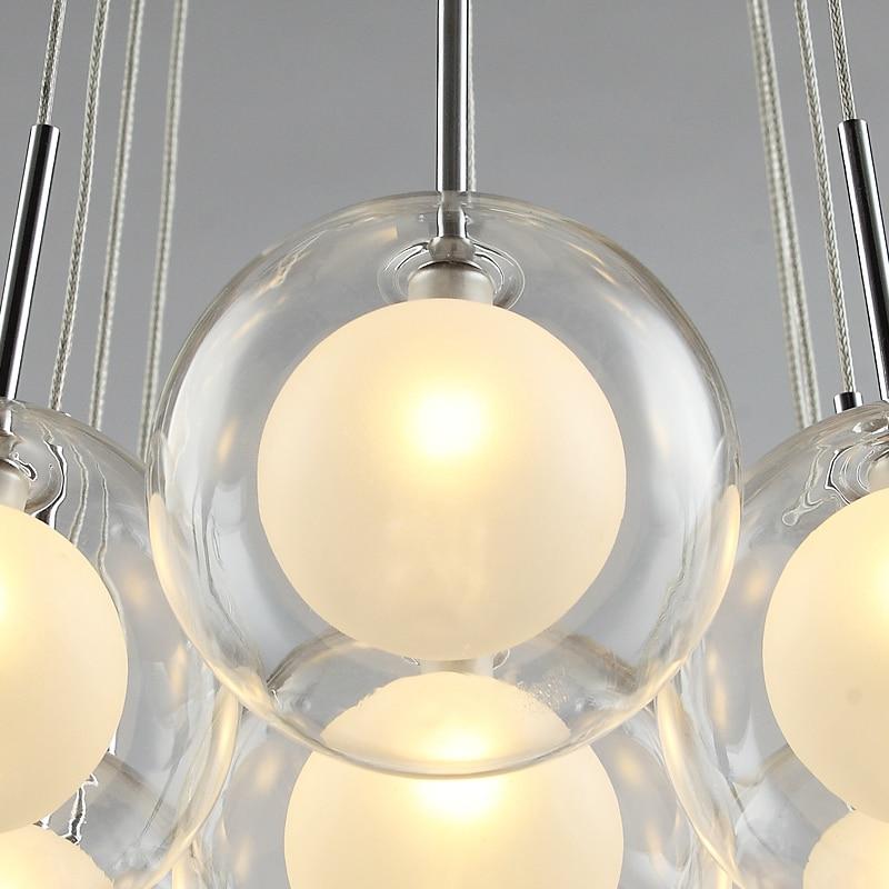 Modern LED Glass Ball Hanging Chandelier