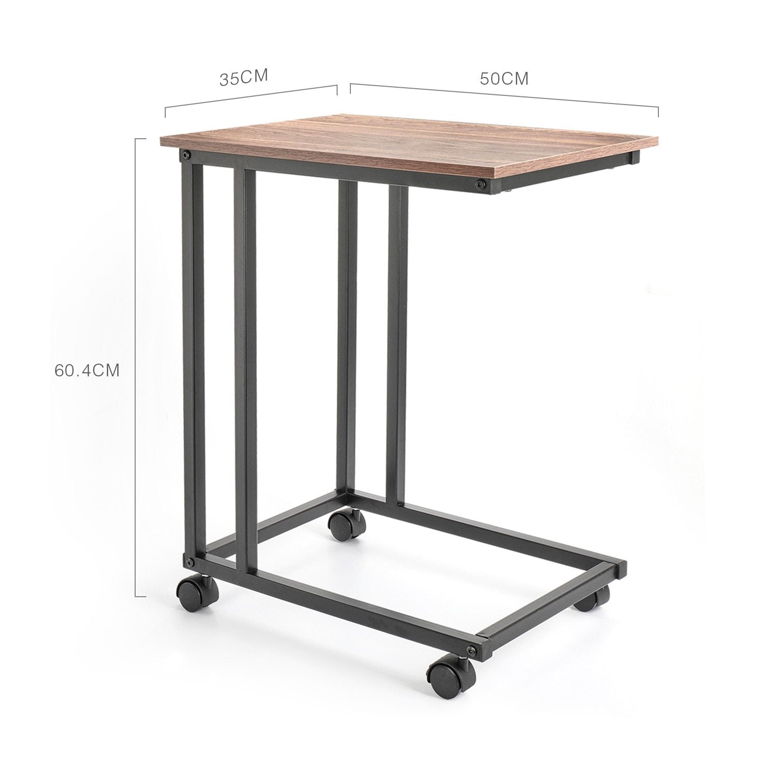 Elettra - 4 Wheeled Portable Metal Framed Coffee Table