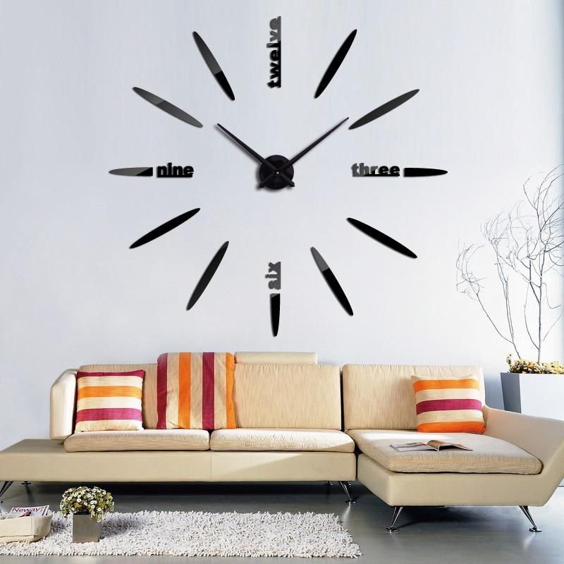 New Wall Clock Watch Stickers Diy 3d Mirror