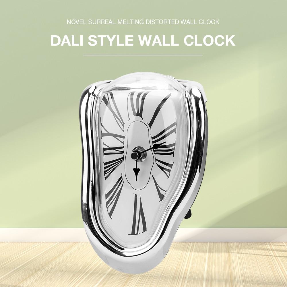 Novel Surreal Melting Distorted Wall Clock Surrealist Salvador Dali Style
