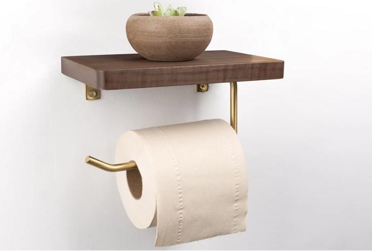 Bentlee - Modern Toilet Paper Roll Holder Shelf