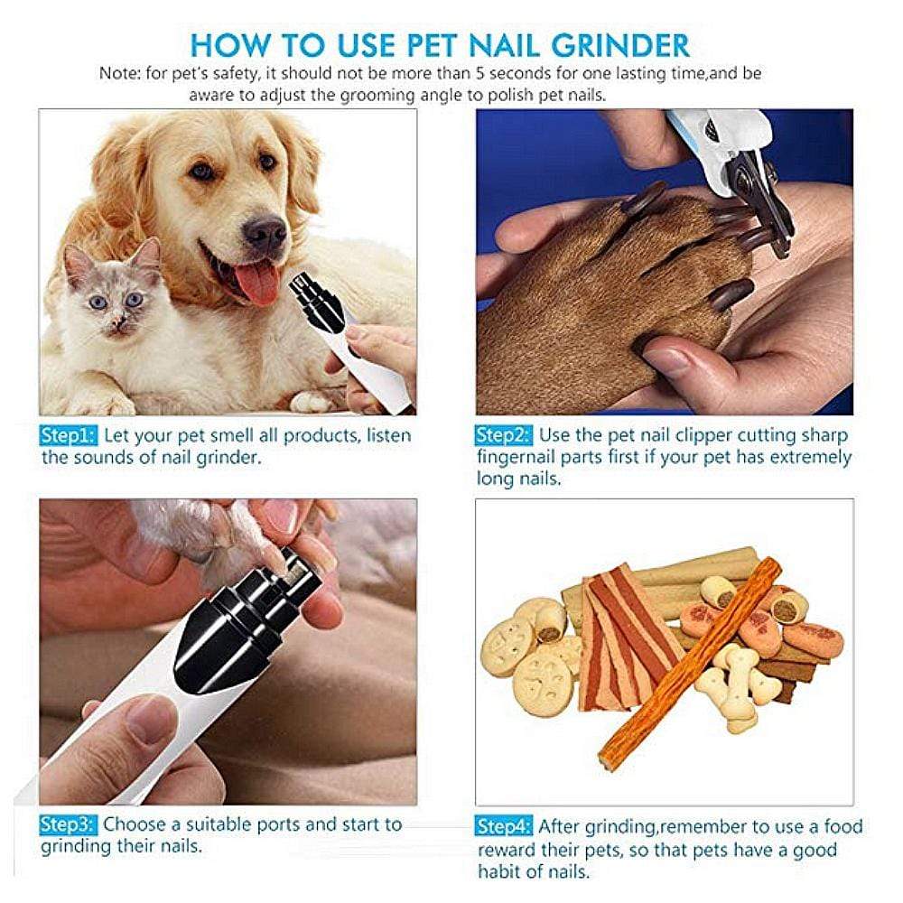 Nail Buddy™ Dog Nail Grinder Electric Rechargeable Pet Nail Trimmer