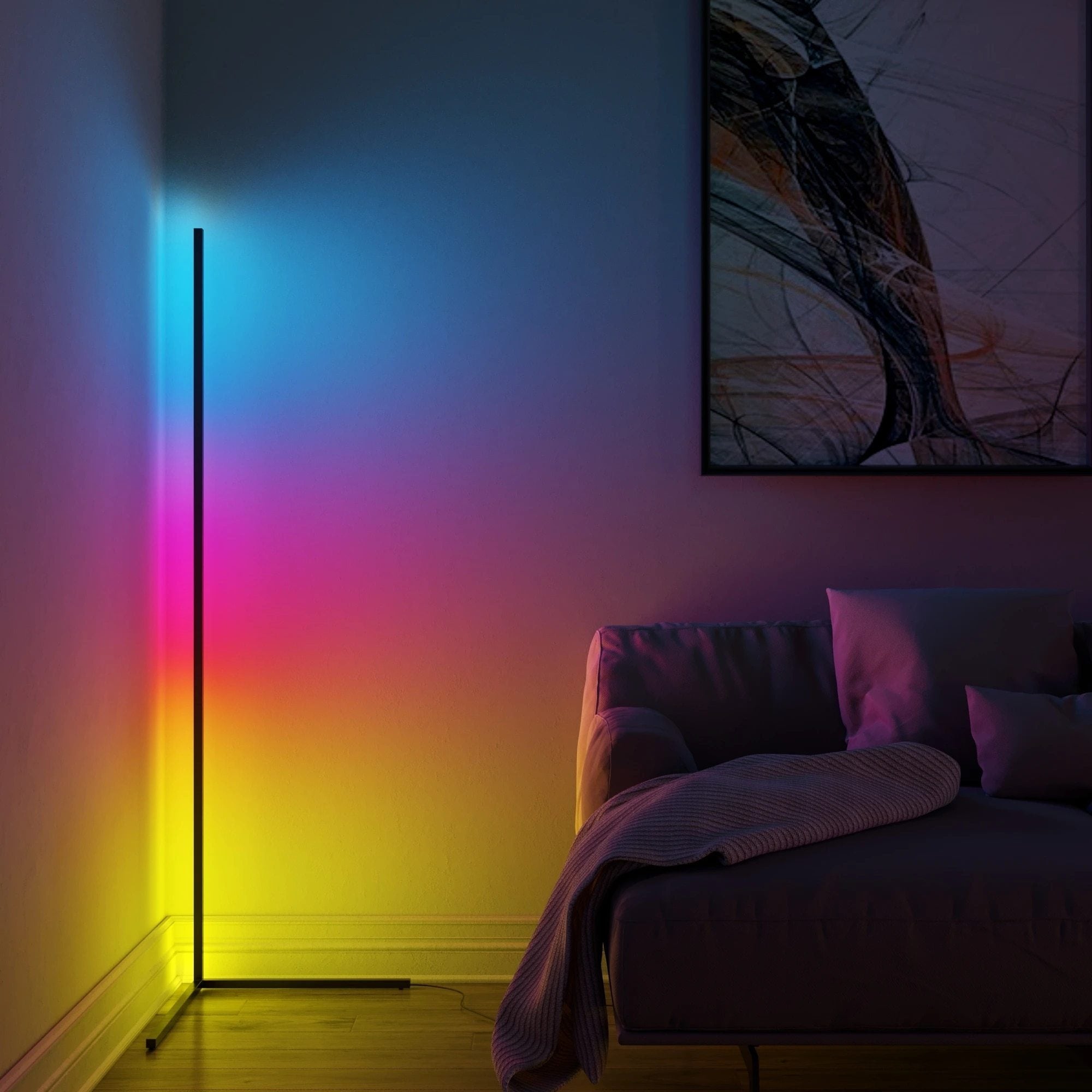 Deco26 Minimal Vibrancy RGB Floor Lamp