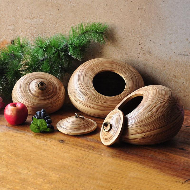 Handmade Simple Modern Style Bamboo Tea Storage Box