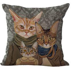 Cat Family Cushion Cover