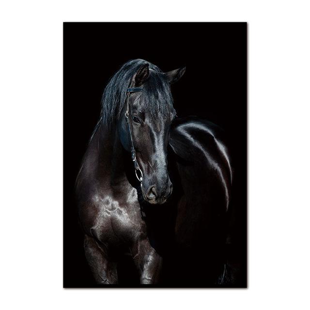Wall Decor Beauty of Horse-Black Multiple Sizes