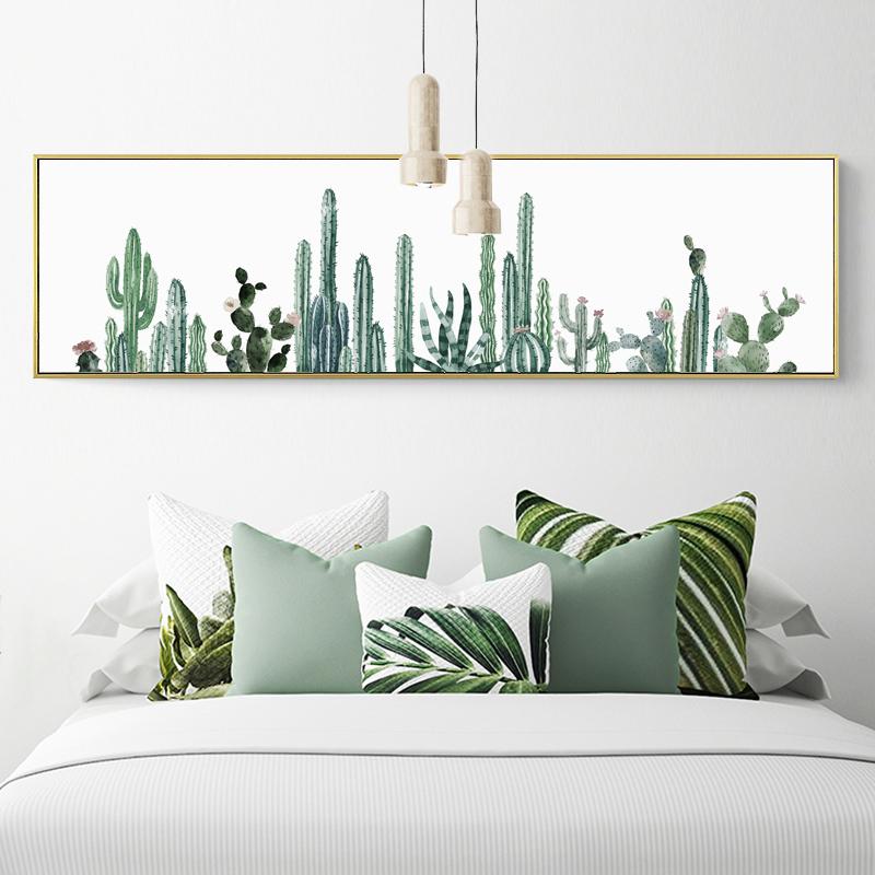 Nordic Cactus Flower Poster Plant Canvas Wall Art Unframed