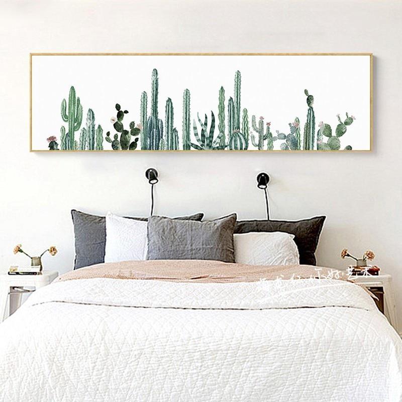 Nordic Cactus Flower Poster Plant Canvas Wall Art Unframed