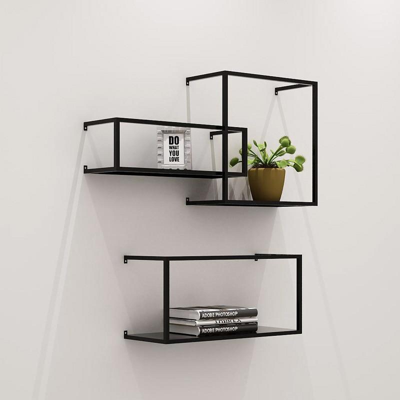 Brock - Modern Nordic Iron Frame Shelves