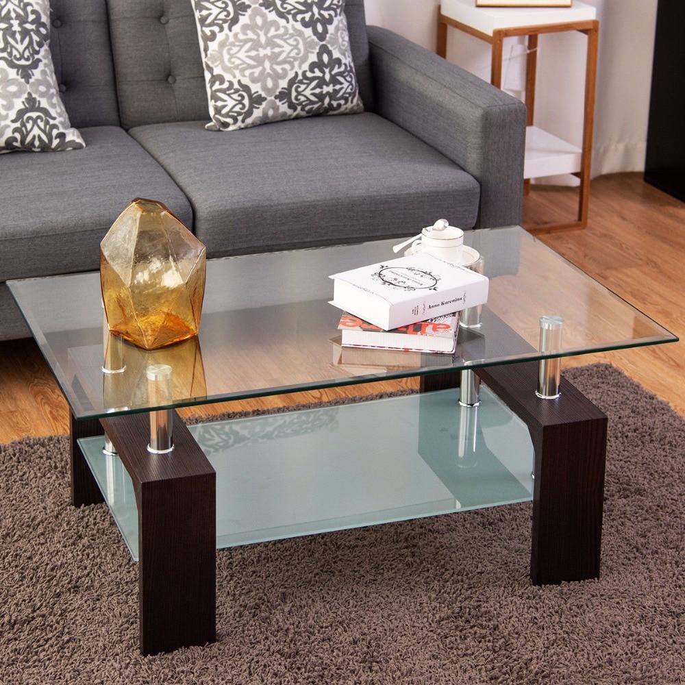 Flynn - Modern Nordic Rectangular Glass Coffee Table