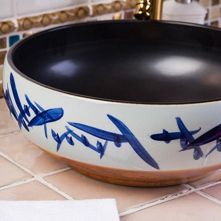 Ceramic Art Countertop Washbasin  Modern Ceramic Bathroom Sink