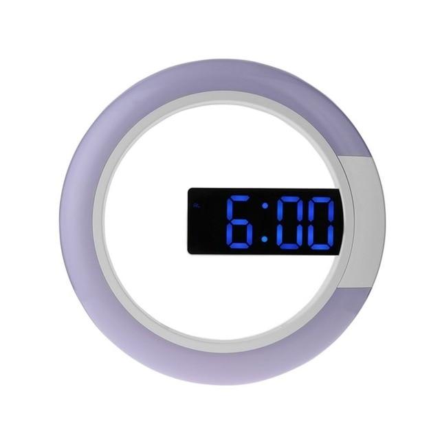 3D LED Digital Table Clock Alarm Hollow Wall Clock Modern Design Nightlight