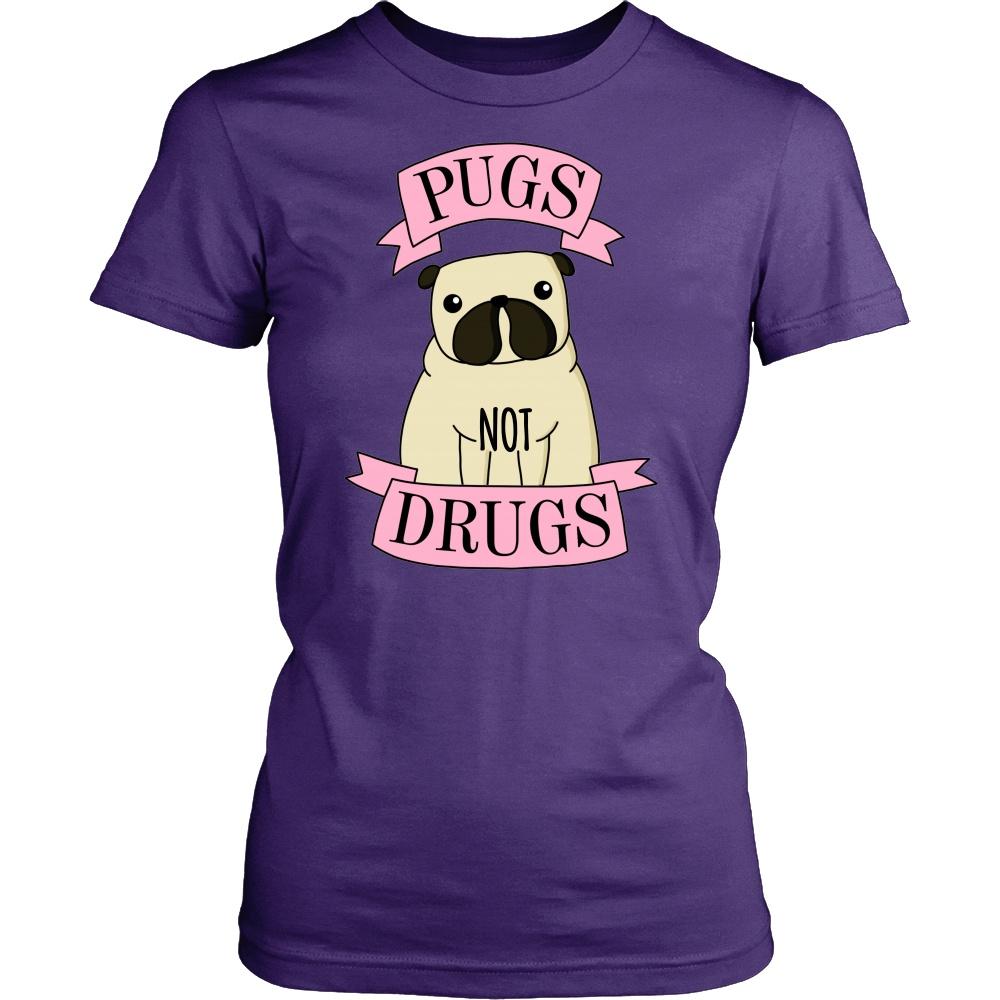 Pugs Not Drugs Statement Design Shirt