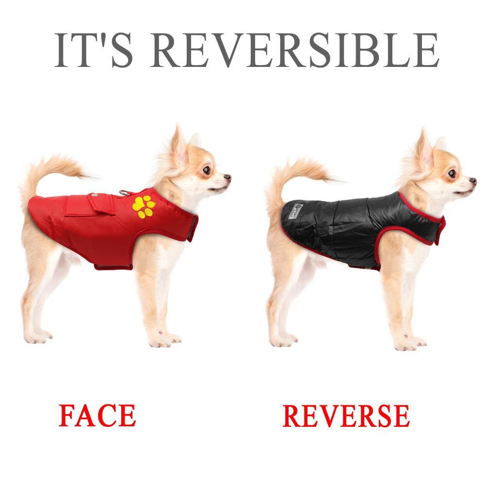 Reversible Waterproof Plaid Winter Pet Vest