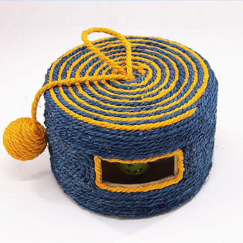 Round Shape Sisal Toy with Bell Ball Inside