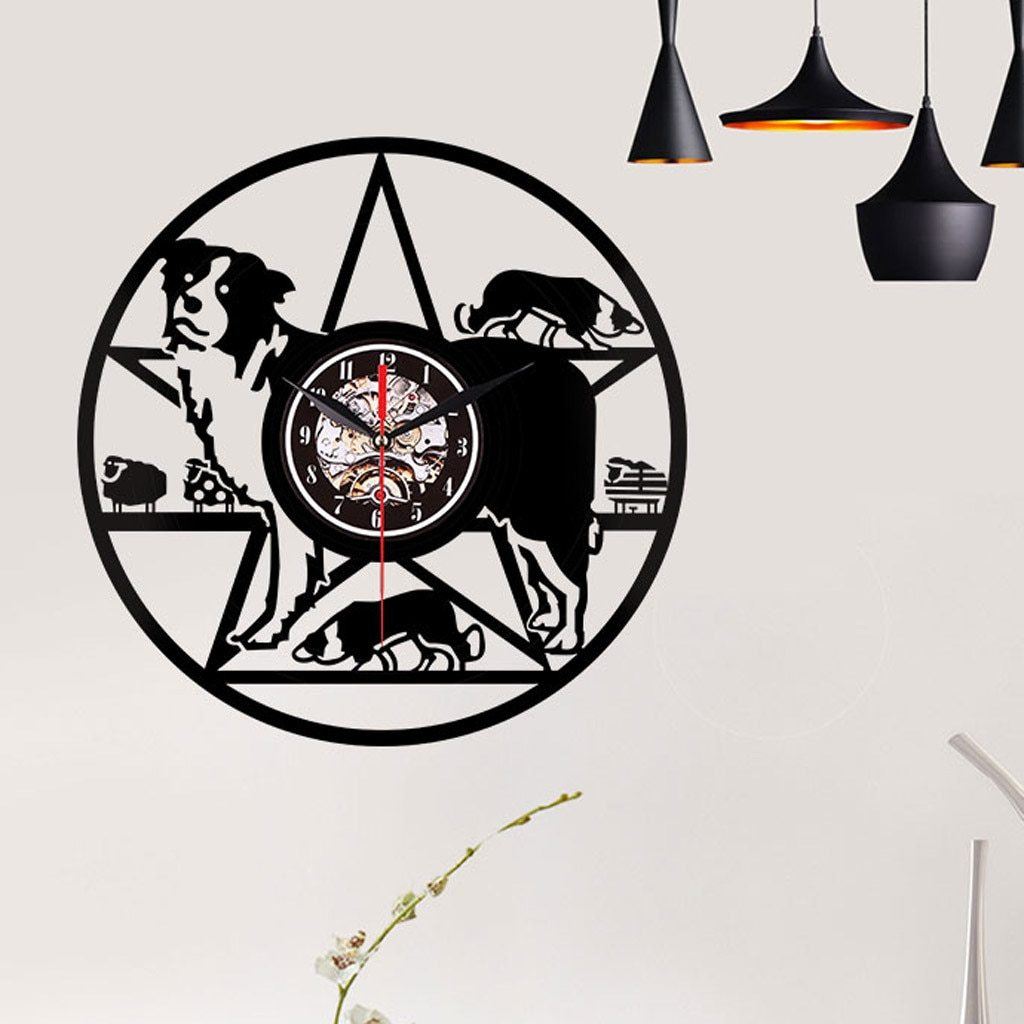 Star And Dog Rubber Wall Clock