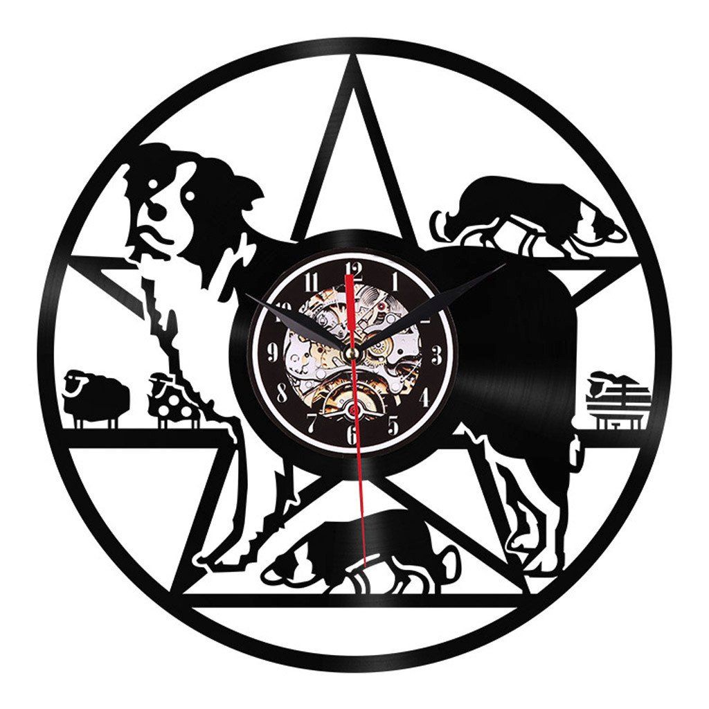 Star And Dog Rubber Wall Clock