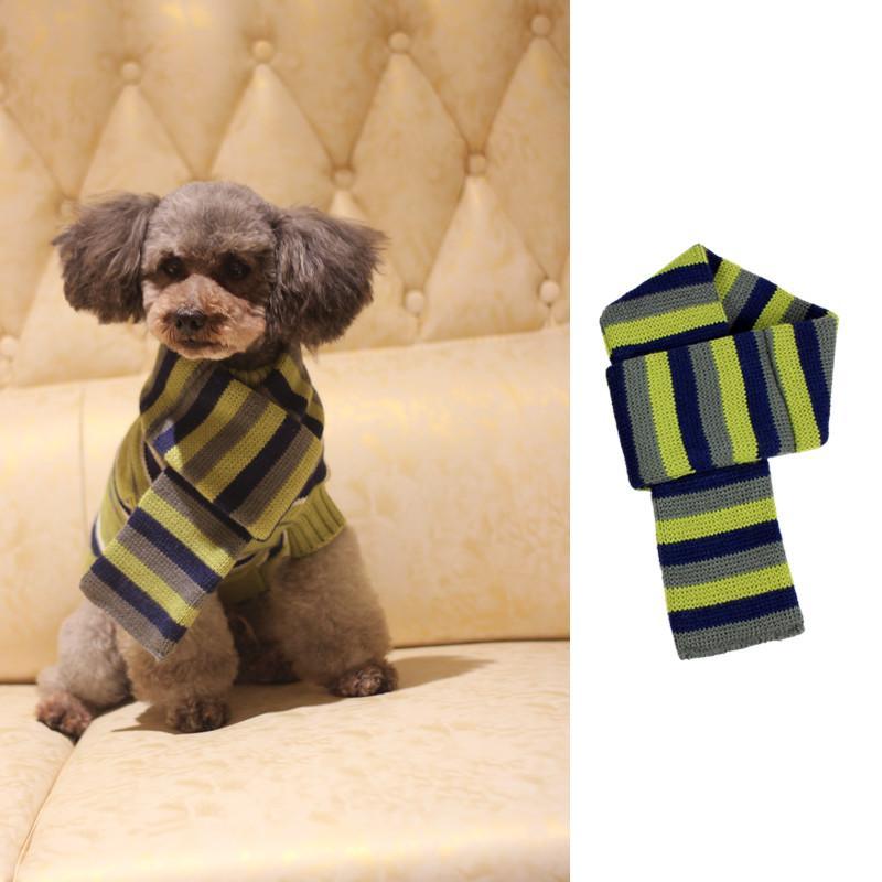 Stylish Pet Striped Sweater Scarf