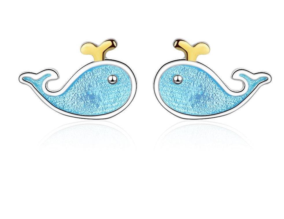 Sweet Looking Dolphin Design Stud Earrings