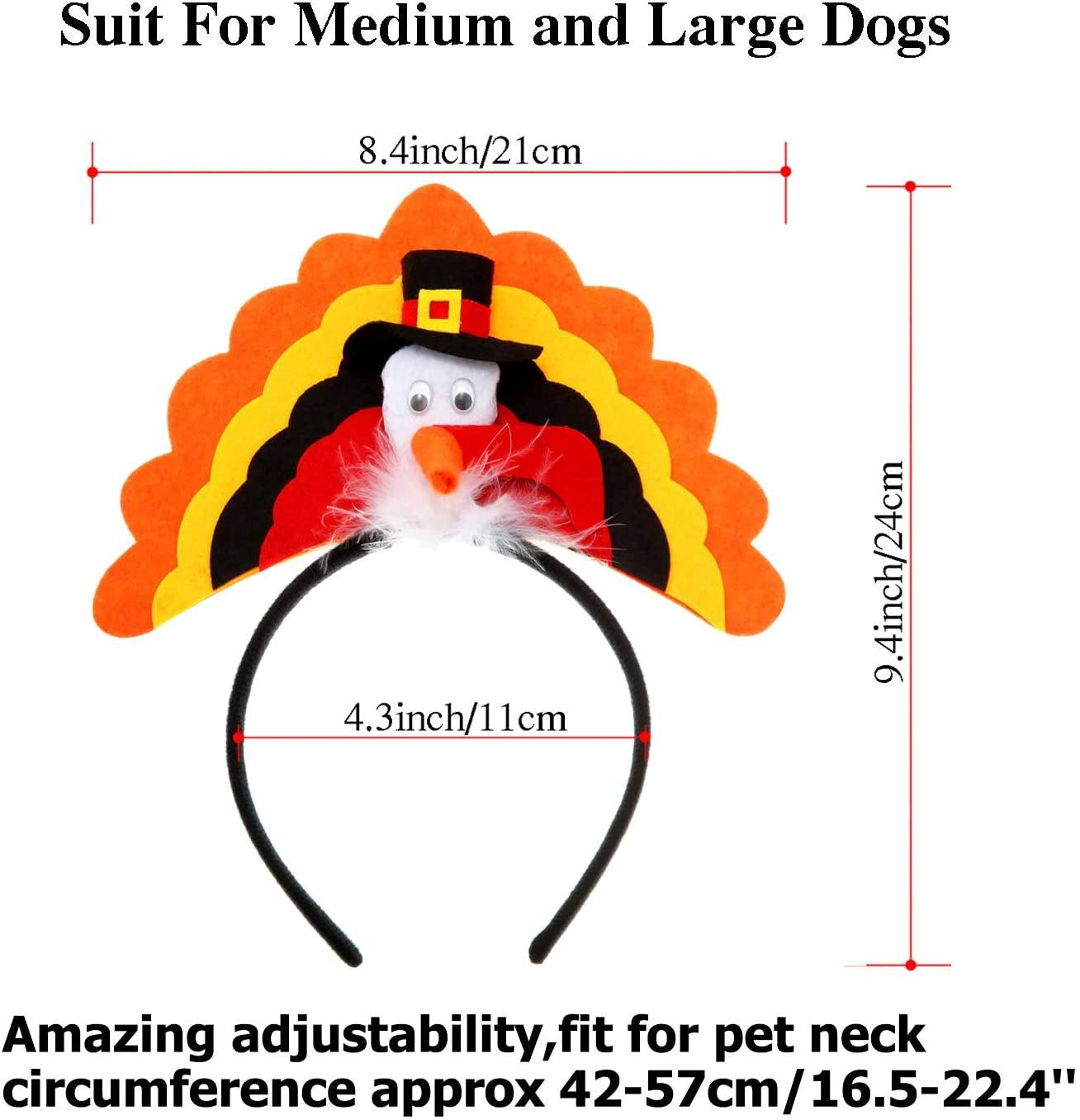 Turkey Dog Headband for Thanksgiving